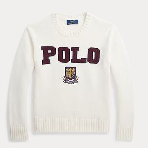 Ralph Lauren logo crest cotton sweater NWT